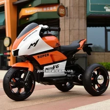 Детский мотоцикл M 4135 EL-1-7 Yamaha, кожаное сиденье
